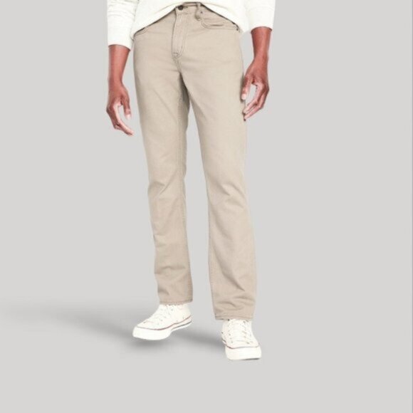 Banana Republic Straight Fit Stone Wash Vintage Style Chino Pants - Picture 1 of 11